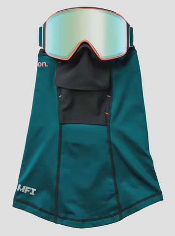 Anon M4 Toric Goggles & MFI Face Mask & Spare Lens cloudy pink / Perceive Variable Blue Lens DEEP EMERALD FRAME