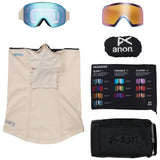 Anon M4 Cylindrical Low Bridge Goggles + Bonus Lens + MFI Face Mask