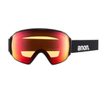 Anon M4S Cylindrical Goggles & MFI Face Mask & Spare Lens 2024 Black / Perceive Sun Red Lens