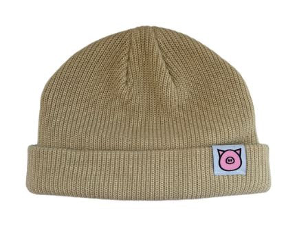 Powder Pig Reversible Beanie Beige